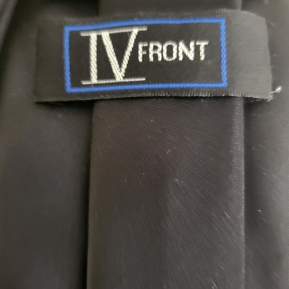 IV Front Black Satin Tie - Picture 3 of 4
